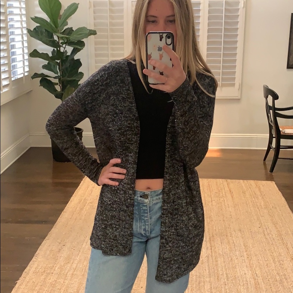 Divided Charcoal Cardigan